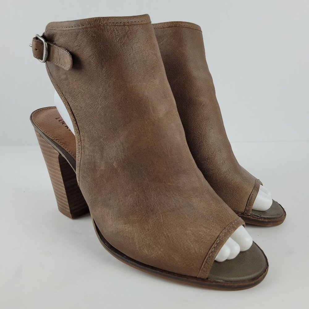 Lucky Brand Lisza Sling Back Open Toe Heel Sandals